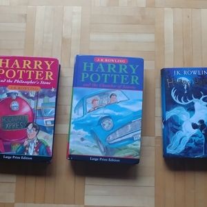Set of 3 Harry Potter books